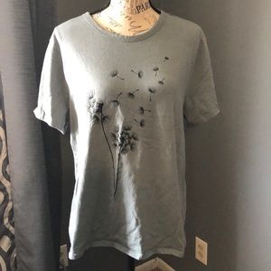 Dark green dandelion t shirt size XL